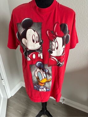 Vintage Mickey Unlimited One Size Mickey, Minnie and Donald Graphic T Shirt